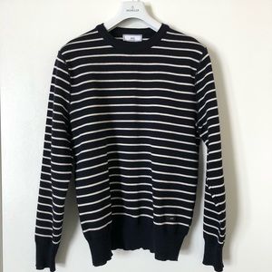AMI Mens Striped Wool Sweater